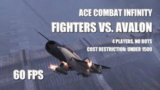 Ace Combat Infinity: 4 Fighters vs. Avalon Dam (Under 1500 cost)