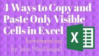 Copy and Paste Only Visible Cells in Excel