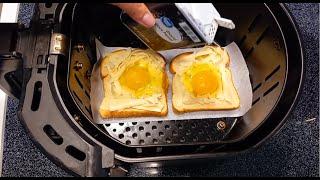 Air Fryer Egg Toast | Air Fryer Egg in a Hole