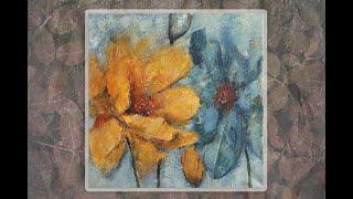 How to Paint Flowers with Acrylics /textured/ Beginner Painting Tutorials / MariArtHome