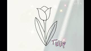 봄 꽃 튤립 그리기 How To Draw A Tulip