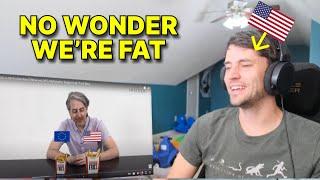 American reacts to US vs UK Portion Size Differences