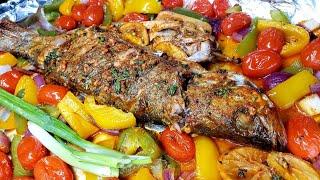 Tastiest Oven Baked Whole Fish Recipe | Oven Baked Sea Bass