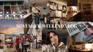 NOVEMBER WEEKEND VLOG- hauls, Christmas shopping, makeup routine, at home life