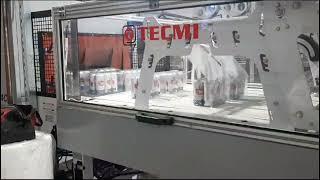 Empacadora Automática TECMI, Modelo EV850-55, Packs de Latas, "solo film", en doble vía.