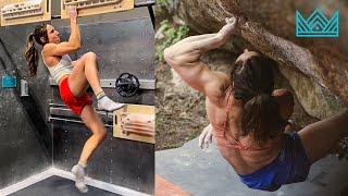 4 one arm pull-ups - The Queen of Climbing: Alex Puccio.