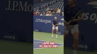 Casper Ruud practice point at US Open in NYC #usopentennis