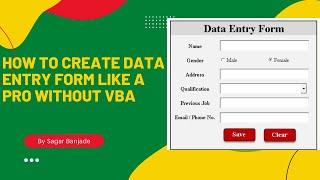 Data Entry Form in Excel | Automated Data Entry Form in Excel