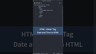 Display Date and Time in HTML, time Tag  | HTML Tutorial for Beginners #html