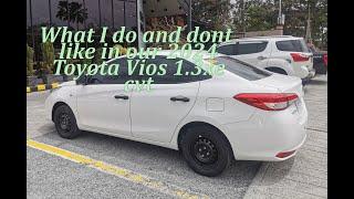 2024 Toyota Vios 1.3XE cvt after 1yr of owning, What I Do and Dont like