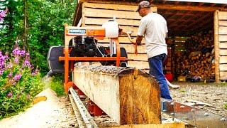 Turning Dead Trees into Lumber | Milling Logs for Shipping Container Lean-To