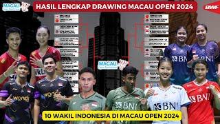 Hasil Lengkap Drawing Macau Open BAdminton 2024 ~ 10 Wakil INDONESIA yang Berlaga