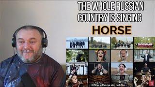 THE WHOLE RUSSIAN COUNTRY IS SINGING - HORSE | Конь (REACTION)