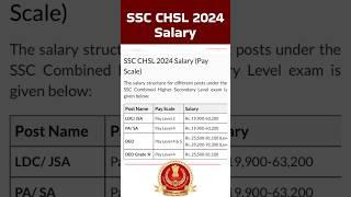 SSC CHSL 2024 | SSC CHSL Salary 2024 | SSC CHSL Salary After 7th Pay Commission | SSC CHSL Salary