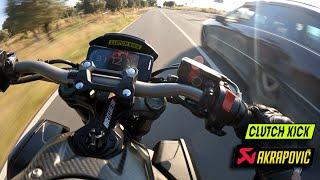 HONDA CB650R PURE SOND AKRAPOVIC NO DB POPS AND BANGS 4K