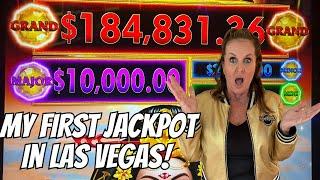 My FIRST Jackpot in VEGAS on JEWEL OF THE DRAGON! High Limit $45 SPINS!