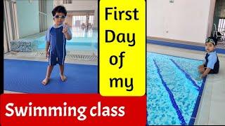 VLOG: Magizhini's first  day of swimming class||Toddlers swimming class| Abudhabi |Priyas Chronicles