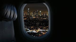 Night to Morning Airplane Brown Noise Ambience | Flight Attendants | Call Dings | Studying, Sleeping