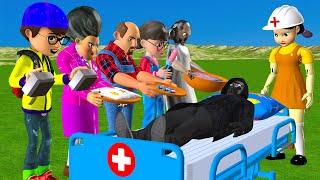 Scary Teacher 3D vs Squid Game Practices Medical emergency Sick Bosss Challenge Miss T vs 4 Neighbor