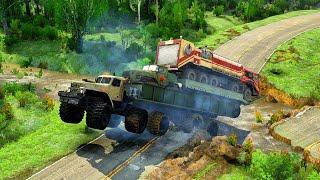 Amazing Truck Driving Skills with huge engine power