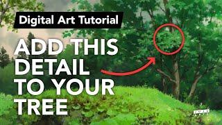 How to make Anime-Style Tree | Digital Art Tutorial