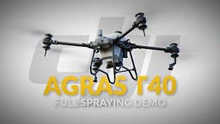 DJI Agras T40 Full Spraying Demo | DJI Agras T40 | Agri Spray Drones