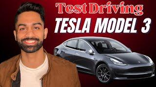  Test Driving Tesla Model 3 (First Reaction) | Tesla  #Tesla #tsla #teslastockanalysis #tslastock