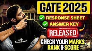 GATE 2025 Response sheet & Answer Key Released | Check Your Marks, Rank & Score | How To Download?