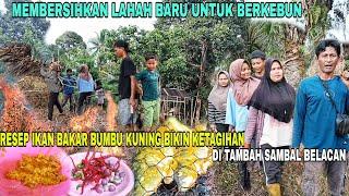 BAKAR IKAN MAS BUMBU KUNING BIKIN KETAGIHAN NGGAK TAU KENYANG||DI LAHAN BARU.