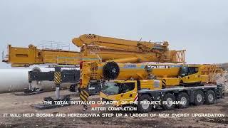 XCMG XCC2000 Telescopic Boom Crawler Crane Installing Wind Turbine