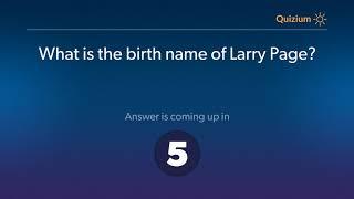 What is the birth name of Larry Page?   Larry Page Quiz