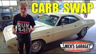 1970 Challenger R/T Carb Swap - Dream Car Wakes Up!