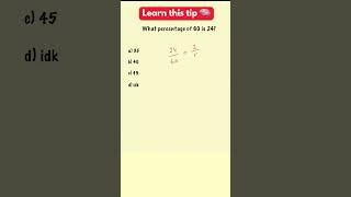 How To EASILY Solve This Percentage Problem | Simple Math Problem