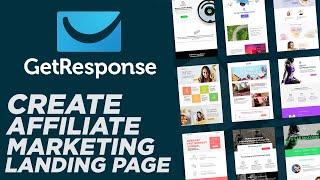 How to Make Affiliate Marketing Landing Page In GetResponse (Step by Step Guide)