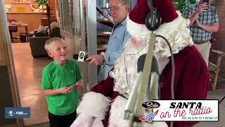 Santa live on air at the NWKS Radio Studios