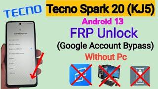 Tecno Spark 20 (KJ5)FRP Bypass Android 13 Without PC | Easy Step-by-Step Guide