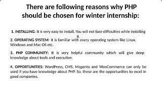 Winter internship in Noida