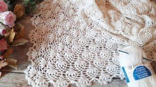 How to Crochet Quick Easy Women Shawl Pattern tutorial For Beginners #diy #crochet #knitting