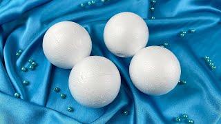 4 ideas What can be made from a foam ball for the New Year 2022. Gifts and Crafts