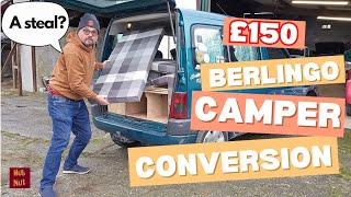 Berlingo Microcamper conversion for £150?! Did I get a bargain? Boot jump time!