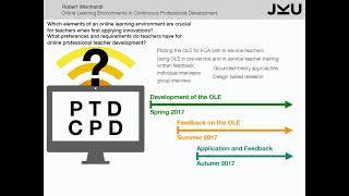 Robert Weinhandl - Online Learning Environments in Continuous Professional Development