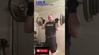 145LB Standing Bicep Curl vs Failed Strict Bicep Curl, 50 year ex-power lifter