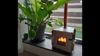 A Portable Stove - DIY with steel, rivets, copper and a glass window