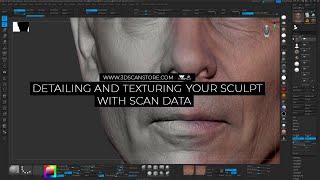 Detailing And Texturing Your Sculpt Using Scan Data