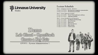 1DV031 - Demo Lab Cloud - 3. Web Interface - Key Pair