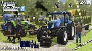 Baling first HAY BALES for the FARMS with @kedex | Ellerbach | Farming Simulator 22 | Episode 18