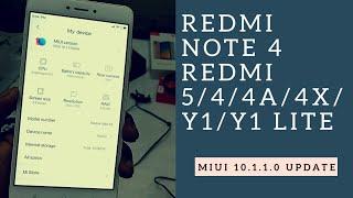 MIUI 10 Stable ROM 10.1.1.0 for Redmi Note 4 || Redmi Y1 || Redmi Y1 Lite 