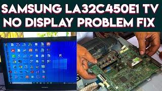 Samsung LA32C450E1 TV No Display Problem fix repair Display Card & Full Service Samsung Plasma TV