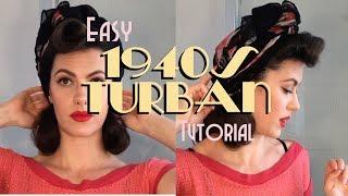 Easy 1940s Tuban Tutorial (3 ways to tie a turban)⎟VINTAGE TIPS & TRICKS