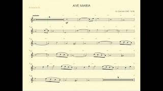 G. Caccini - Ave Maria - Piano Backing track  for trumpet Bb metronom